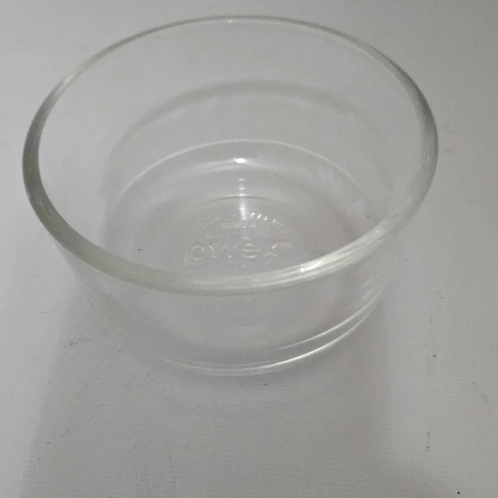 Pyrex 7202 1 Cup Glass Bowl Clear Round Made In USA Oven Safe Microwave Dish